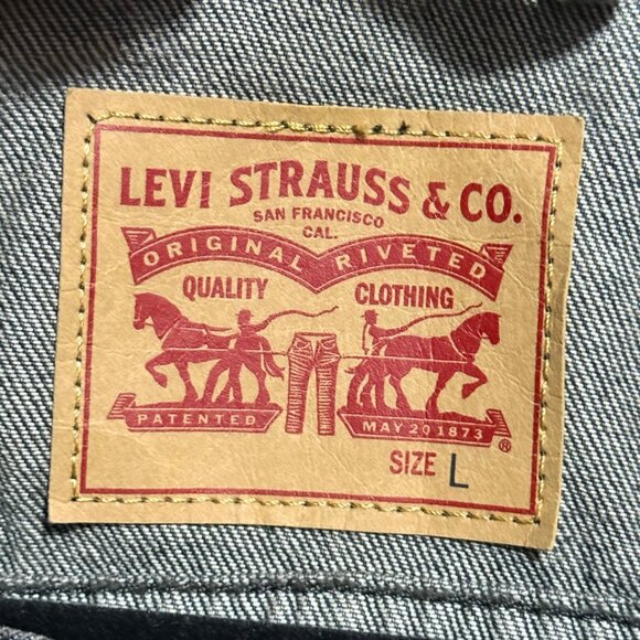 Black Vintage-Style Levis Denim Jacket – Kids L / Women’s S – Excellent Conditio - Picture 5 of 5